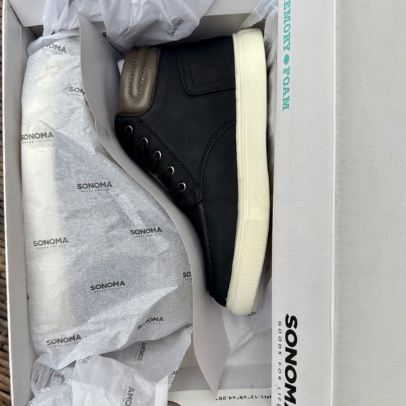 ✨ Sonoma Goods for Life Kids’ High-Top Sneakers – Black, Size 2 NWT ✨ - Picture 3 of 4